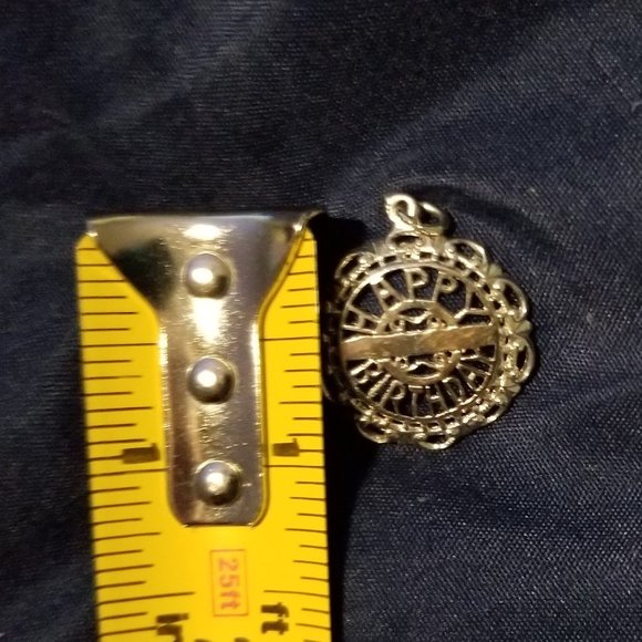 Silver "Happy Birthday" charm/pendant - Picture 4 of 5